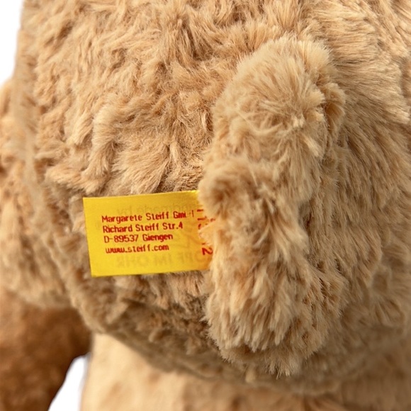 Steiff Teddy Bear Jimmy Teddybar 17" Plush Tan w/ Yellow Ear Tag/Button #113512 - Picture 10 of 10